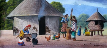 Granja Mugwe Kikuyu de África Pinturas al óleo